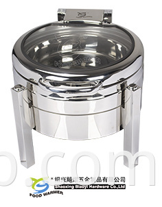 Small Round Chafing Dish with Buffet Frame for Induction or Electric